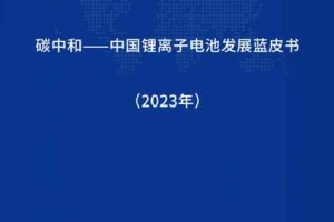 碳中和——中国锂离子电池产业发展蓝皮书（2023年）
