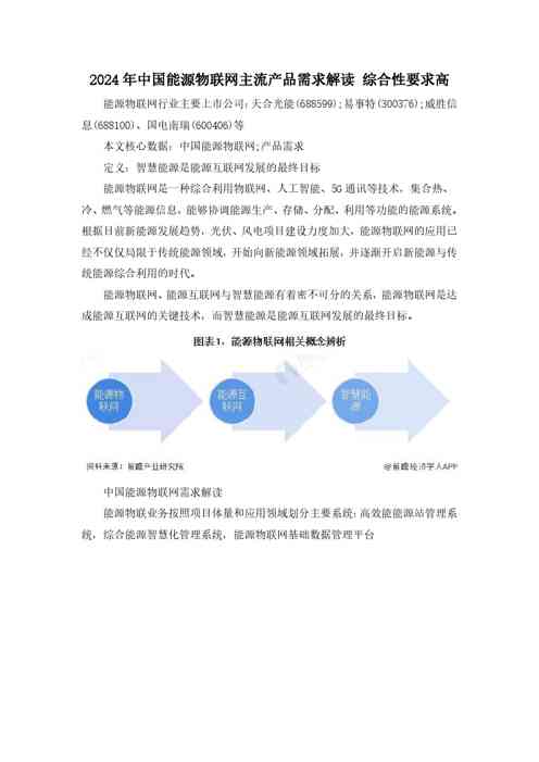 2024年中国能源物联网主流产品需求解读 综合性要求高