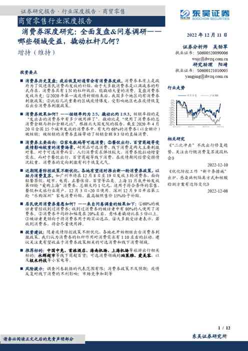 商贸零售行业深度报告:消费券深度研究:全面复盘&问卷调研——哪些领域受益,撬动杠杆几何?