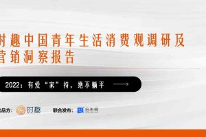 时趣：中国青年生活消费观调研及营销洞察报告