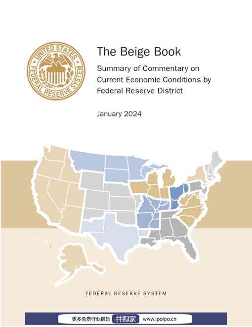 2024年1月美联储经济褐皮书（英）