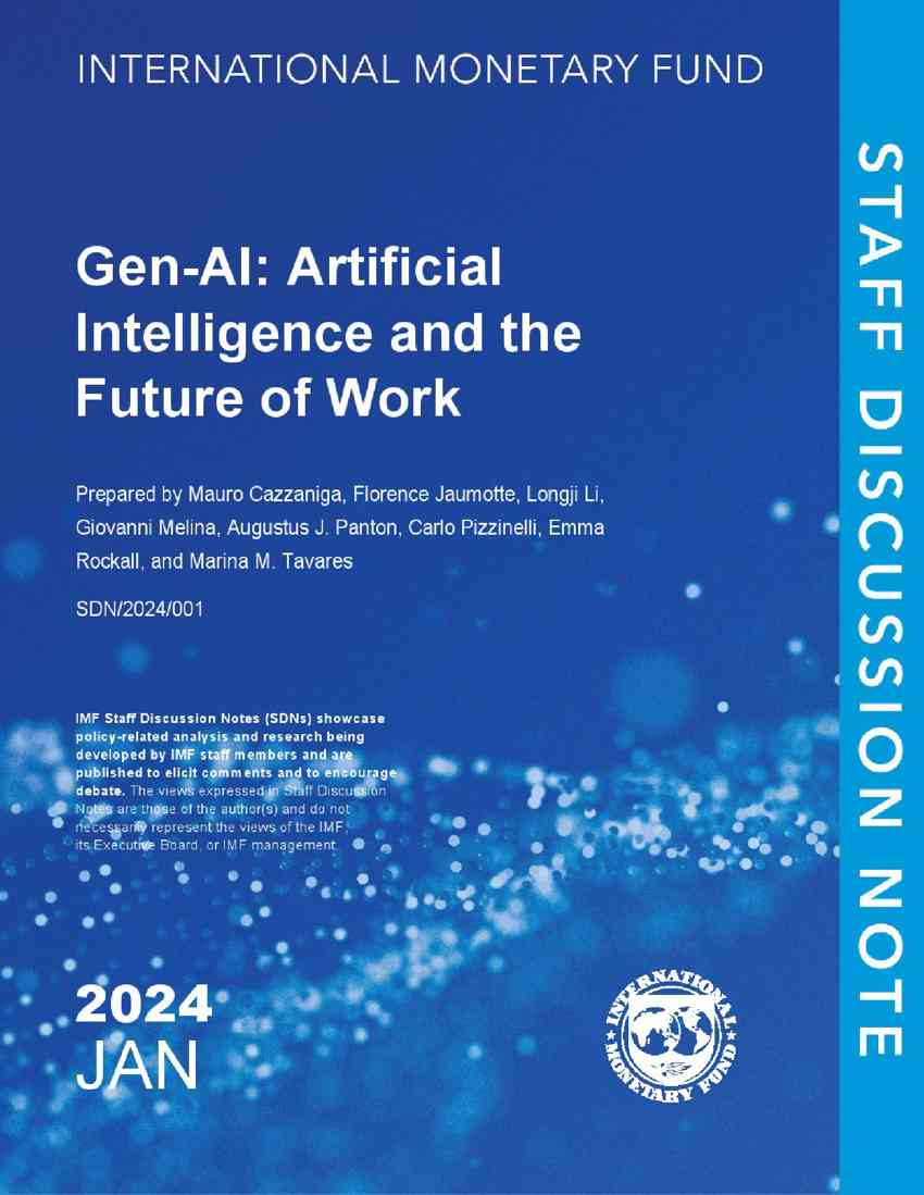 Gen-AI:人工智能和工作的未来