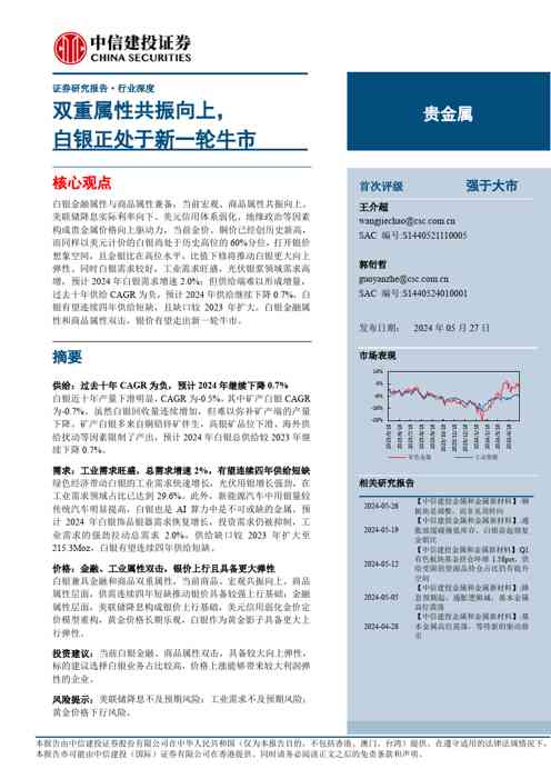 贵金属行业:双重属性共振向上,白银正处于新一轮牛市