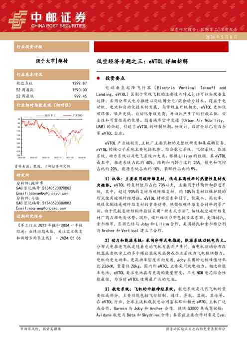 国防军工深度报告:低空经济专题之三:eVTOL详细拆解