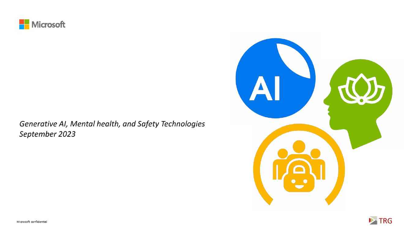 微软：生成式人工智能、心理健康和安全技术
