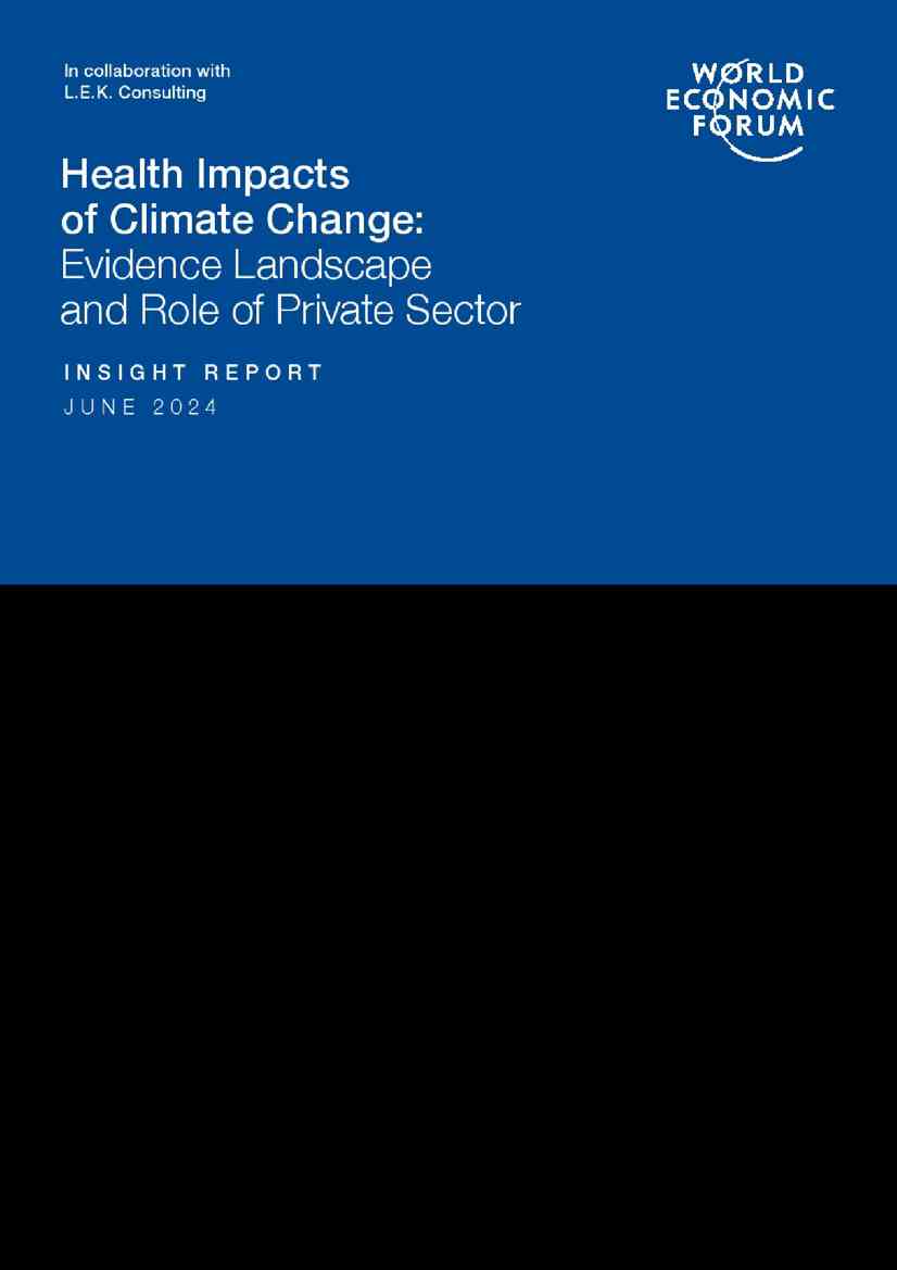 世界经济论坛:气候变化对健康的影响报告