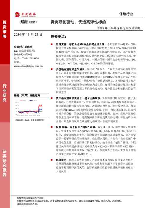 2025年上半年保险行业投资策略：资负双轮驱动，优选高弹性标的