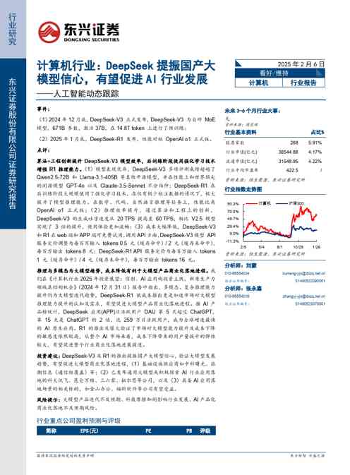 人工智能动态跟踪:计算机行业:DeepSeek提振国产大模型信心,有望促进AI行业发展