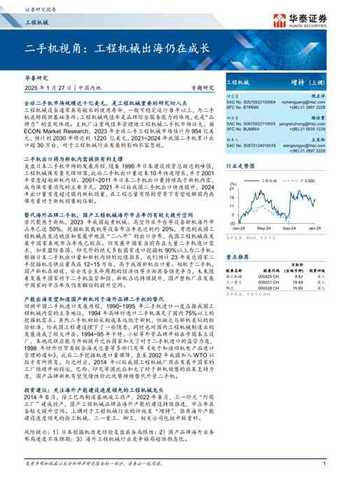 机械设备行业二手机视角:工程机械出海仍在成长