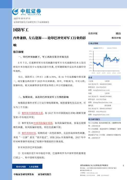 国防军工：论印巴冲突对军工行业的影响