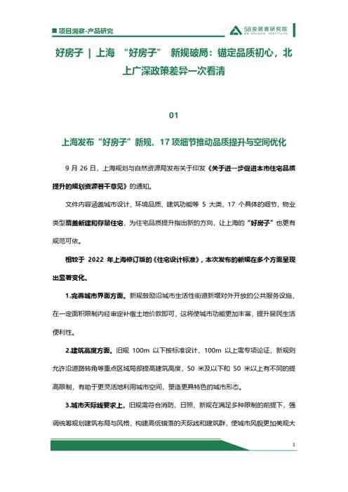 好房子上海“好房子”新规破局:锚定品质初心,北上广深政策差异一次看清