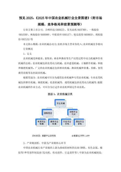 2025年中国农业机械行业全景图谱