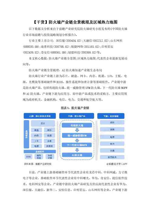 【干货】防火墙产业链全景梳理及区域热力地图
