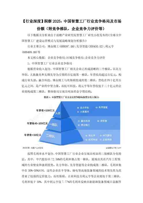 【行业深度】洞察2025：中国智慧工厂行业竞争格局及市场份额（附竞争梯队、企业竞争力评价等）