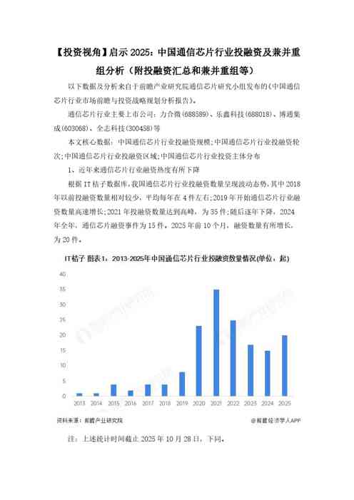 【投资视角】启示2025：中国通信芯片行业投融资及兼并重组分析（附投融资汇总和兼并重组等）