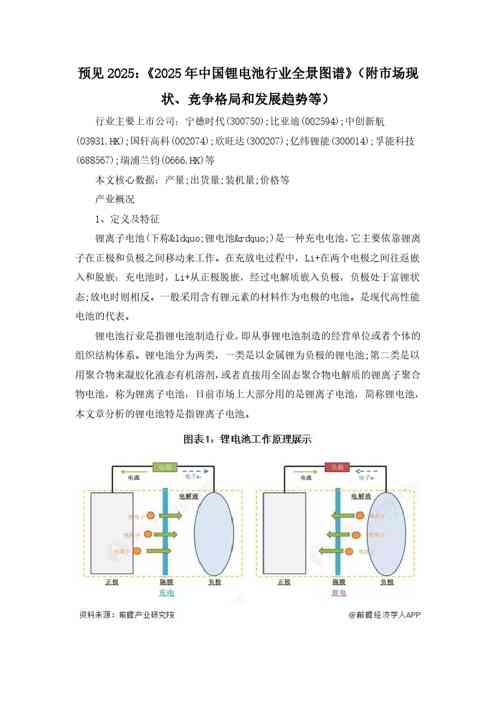 2025年中国锂电池行业全景图谱